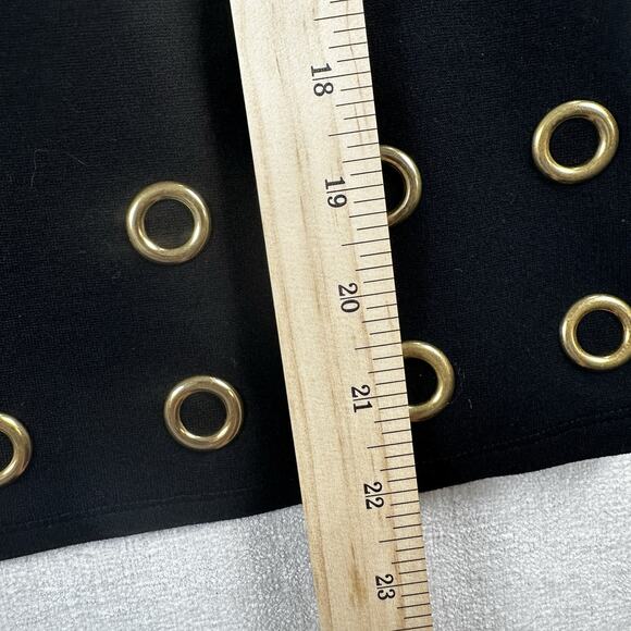 Chicos Black 3/4 Sleeve Sweater with Rivet Trim Size 2 Petite - Picture 5 of 9